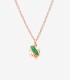 Charm Dodo Rana Oro Rosa Smalto e Zaffiri