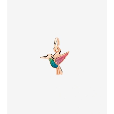 Charm Dodo Colibrì Oro Rosa e Smalto