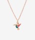 Charm Dodo Colibrì Oro Rosa e Smalto