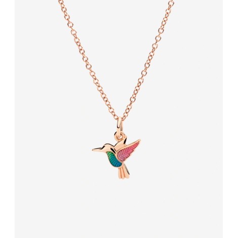 Charm Dodo Colibrì Oro Rosa e Smalto