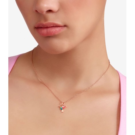 Charm Dodo Colibrì Oro Rosa e Smalto