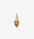 Charm Dodo Pappagallo Oro Rosa e Smalto