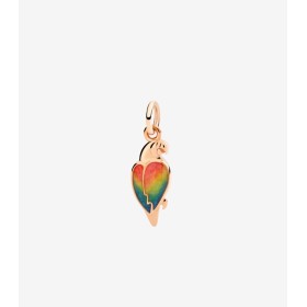 Charm Dodo Pappagallo Oro Rosa e Smalto