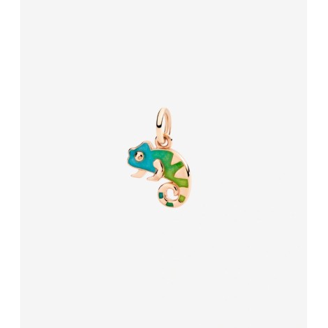 Charm Dodo Camaleonte Oro Rosa e Smalto