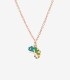 Charm Dodo Camaleonte Oro Rosa e Smalto