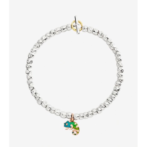 Charm Dodo Camaleonte Oro Rosa e Smalto