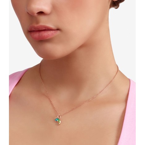 Charm Dodo Camaleonte Oro Rosa e Smalto