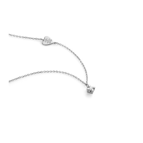 Collana Le Bebé Per Sempre Bimba Oro Bianco 18kt Diamante 0,07ct LBB261