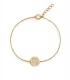 Bracciale Oro Giallo 9kt Tondo Cuore Pavè