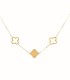 Collana Tre Quadrifogli Oro Giallo 9kt