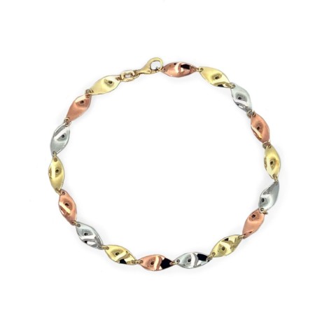 Bracciale Tre Ori 9kt Ovali