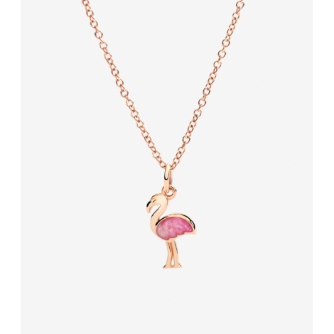 Charm Dodo Fenicottero Oro Rosa e Smalto