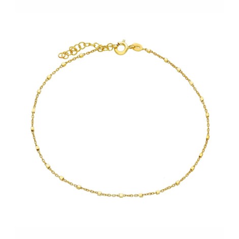 Cavigliera Donna Argento Dorato Cubetti