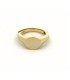 Anello Sigillo Argento Dorato Ovale