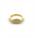 Anello Ovale Argento Dorato Pavè Di Zirconi