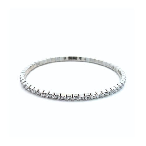 Bracciale Tennis Argento e Zirconi Bianchi