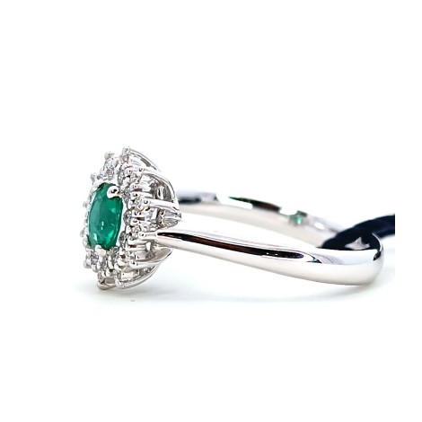 Anello Recarlo Smeraldo e Diamanti Camelia R77CC001/SM