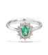 Anello Recarlo Smeraldo e Diamanti Camelia R77CC001/SM