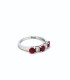 Anello Rubino Due Diamanti F VS Oro Bianco 18kt