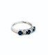 Anello con Zaffiro e due Diamanti F VS Oro Bianco 18kt