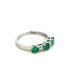Anello Smeraldo e Due Diamanti F VS in Oro Bianco 18kt