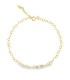 Cavigliera Cuori Argento Dorato