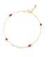 Cavigliera Sfere Argento Dorato Pasta di Corallo