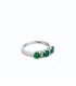 Anello Smeraldo e Quattro Diamanti F VS in Oro Bianco 18kt