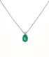 Collana Smeraldo in Oro Bianco 18 kt Diamanti Bianchi FG VVS