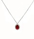 Collana Rubino in Oro Bianco 18 kt e Diamanti Bianchi FG VS
