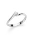 Anello Solitario Miluna Diamanti Oro Bianco 18Kt e Diamante