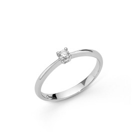Anello Solitario Miluna Oro Bianco 18 kt Diamante LID3210