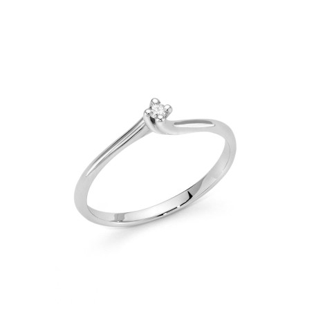 Anello Solitario Miluna Oro Bianco18 kt Diamante LID3246