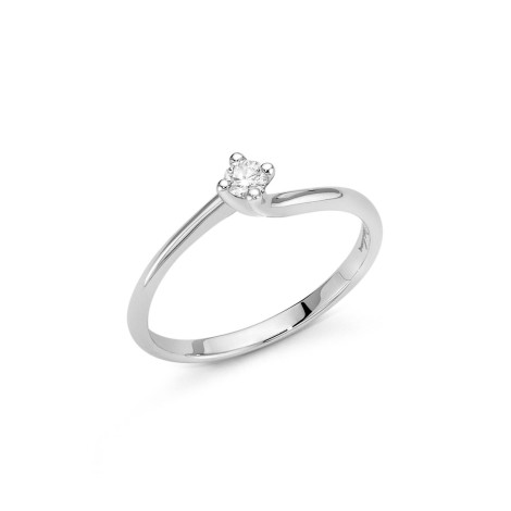 Anello Solitario Miluna Oro Bianco18 kt Diamante LID3246