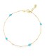 Cavigliera Sfere Argento Dorato Pasta Turchese