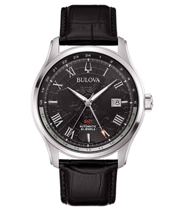 Bulova Orologio analogico al quarzo da uomo con cinturino in acciaio inox 96B386, Blu, Bracciale