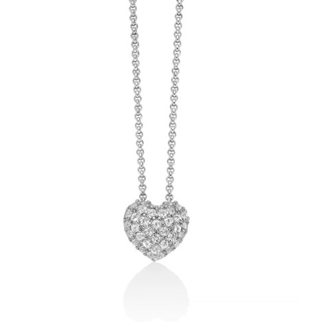 Collana Miluna Argento Cuore e Topazi 0,5 ct CLD5078