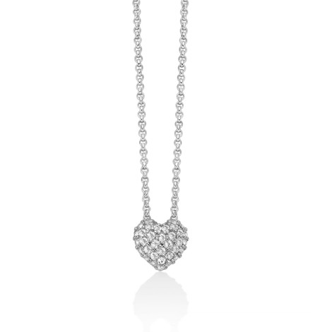 Collana Miluna Argento Cuore e Topazi 0,33 ct CLD5077