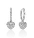 Orecchini Miluna Argento Cuore e Topazi 0,9 ct ERD3111