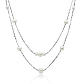 Collana Miluna Due Fili di Perle Miss Italia PCL6630