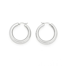 Orecchini Ovali Argento Bombati