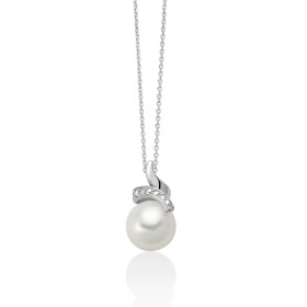 Collana Miluna Oro Bianco 9kt Perla e Diamanti 0,008 ct PCL6730X