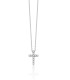 Collana Croce Miluna Oro Bianco 9kt e Diamante 0,003 ct CLD4977X