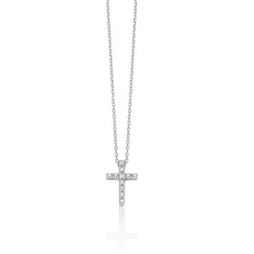 Collana Croce Miluna Oro Bianco 9kt e Diamante 0,003 ct CLD4977X