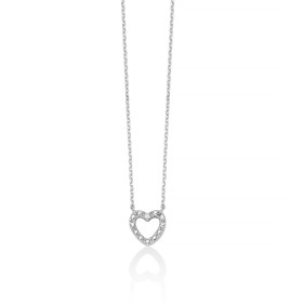 Collana Miluna Cuore Oro Bianco 9kt e Diamante 0,003 ct CLD5092X