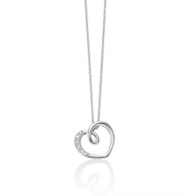 Collana Miluna Cuore Oro Bianco 9kt e Diamante 0,003 ct CLD4986X