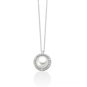Collana Miluna Oro Bianco 9kt Perla e Diamanti 0,008 ct PCL6742X