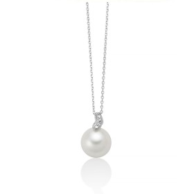 Collana Miluna Oro Bianco 9kt Perla e Diamanti 0,009 ct PCL6729X