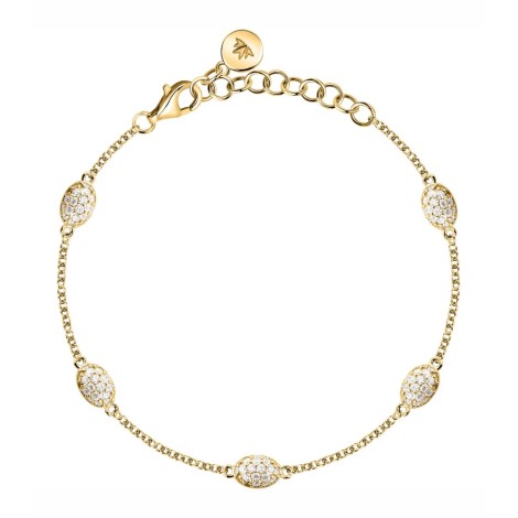 Bracciale Morellato Donna Argento Gold Pavé SAZB08