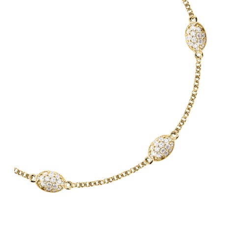 Bracciale Morellato Donna Argento Gold Pavé SAZB08